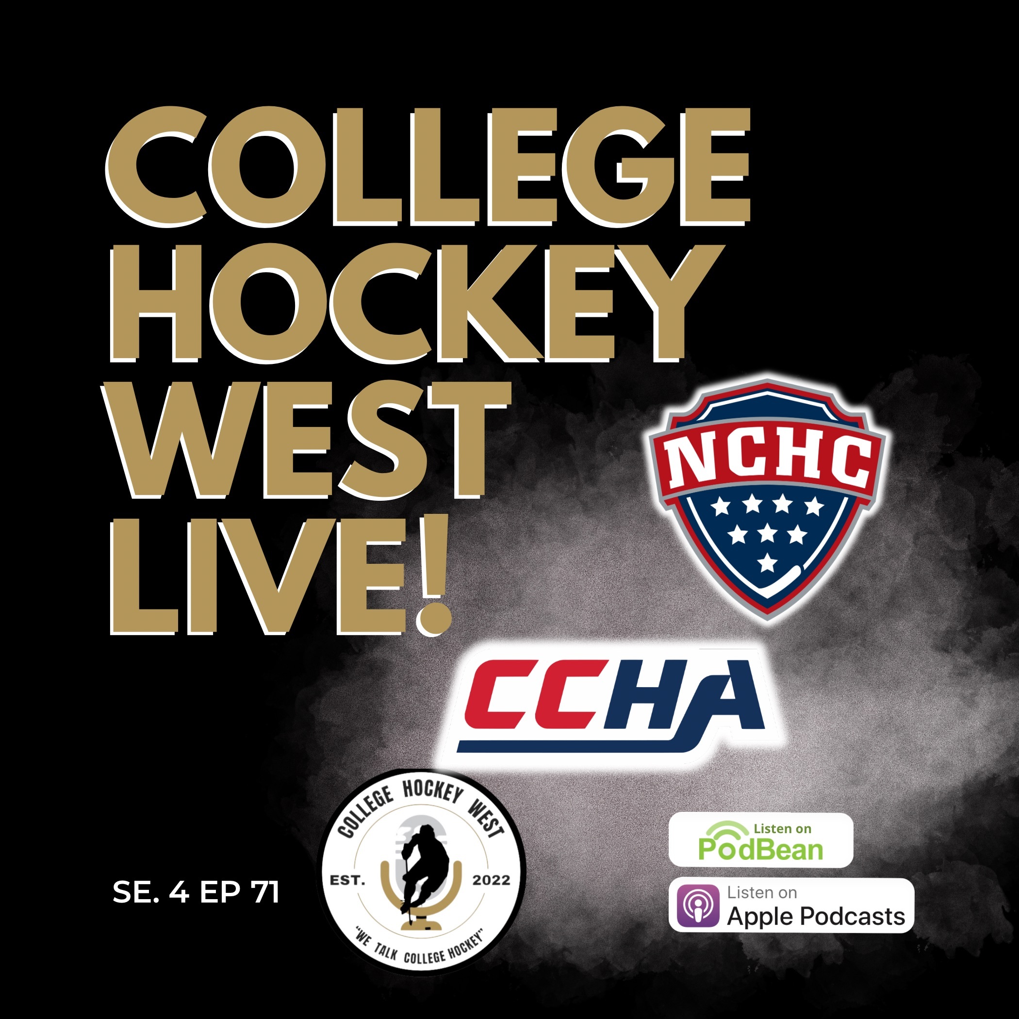 College Hockey West LIVE!  Se 4 Ep 71 March 16, 2025