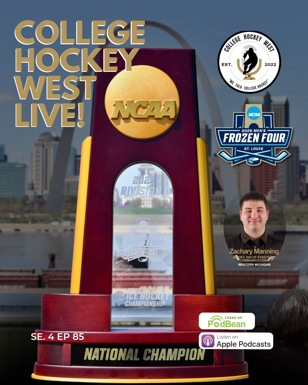 College Hockey West LIVE! Se 4 Ep 85 April 13, 2025