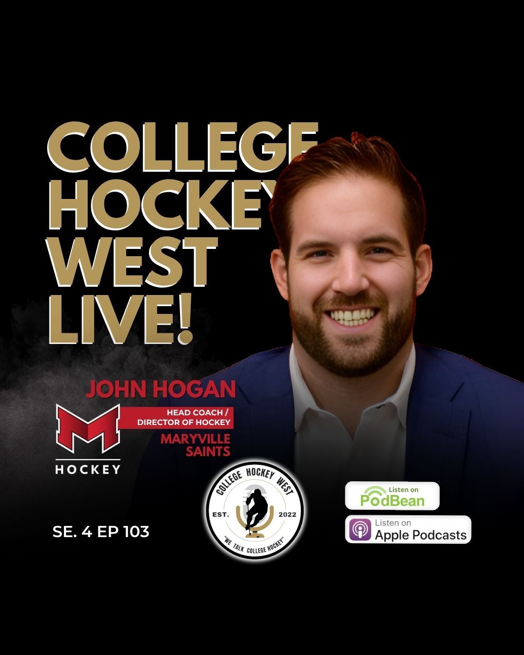 College Hockey West LIVE!  Se 4 Ep 103 June 15, 2025