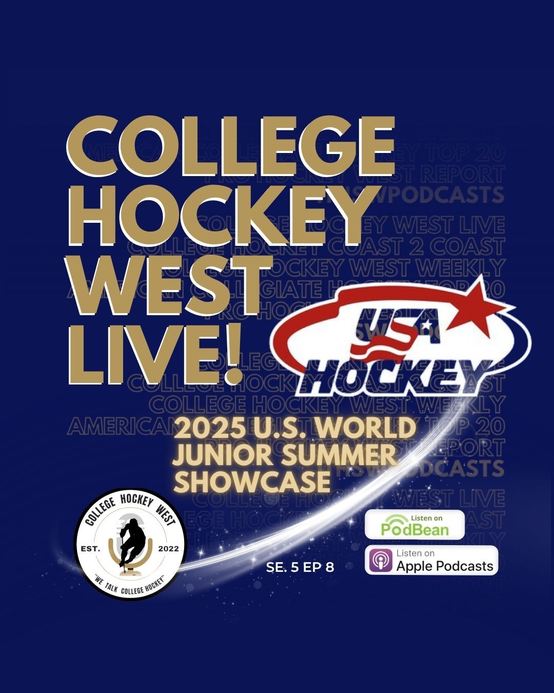 College Hockey West LIVE!  Se 5  Ep 8 July 27, 2025