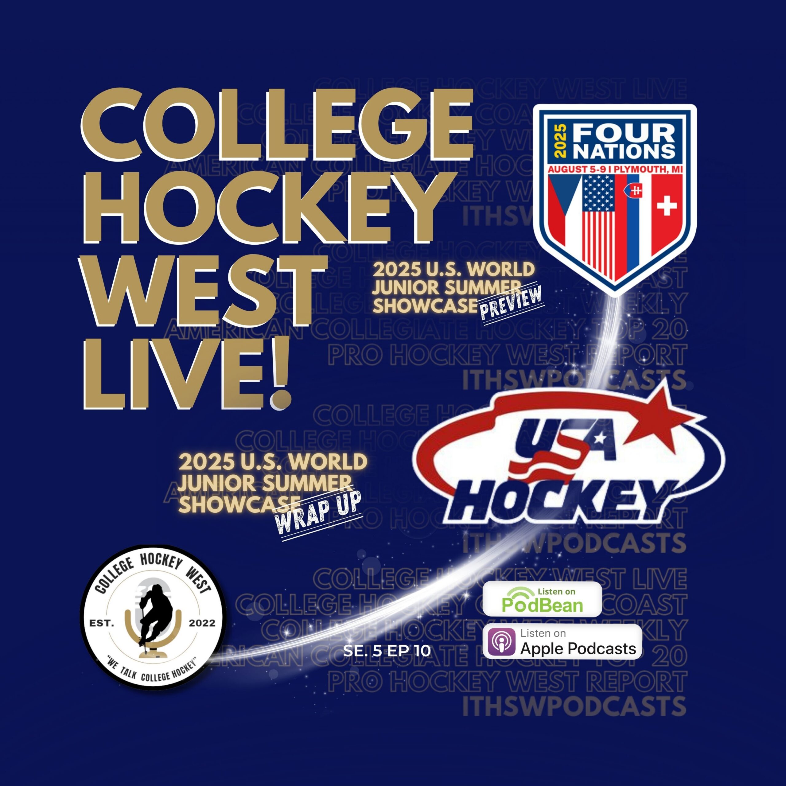 College Hockey West LIVE!  Se 5  Ep 10 Aug 3, 2025