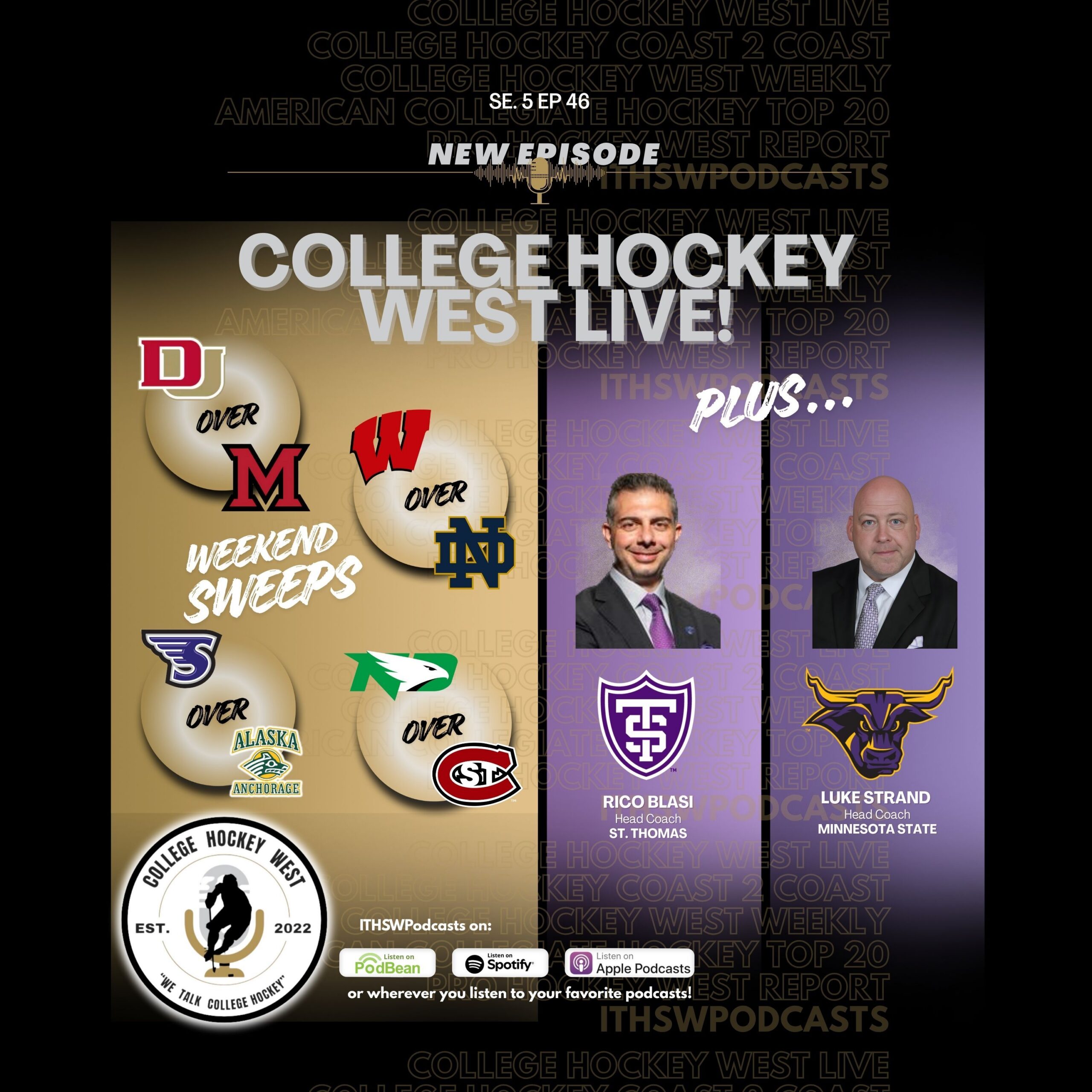 College Hockey West LIVE!  Se 5  Ep 46 Dec 7, 2025