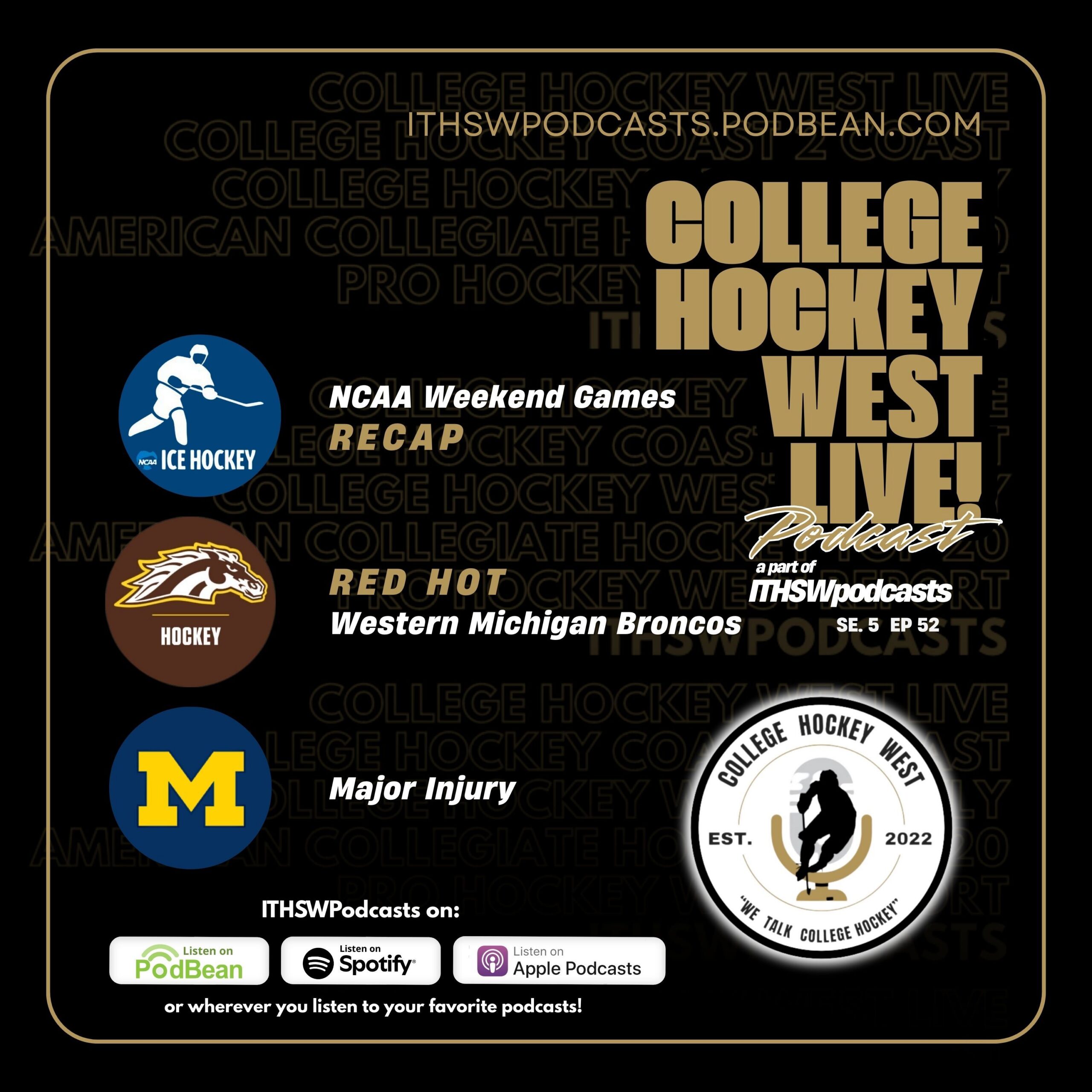 College Hockey West LIVE!  Se 5  Ep 52  Jan. 11, 2026