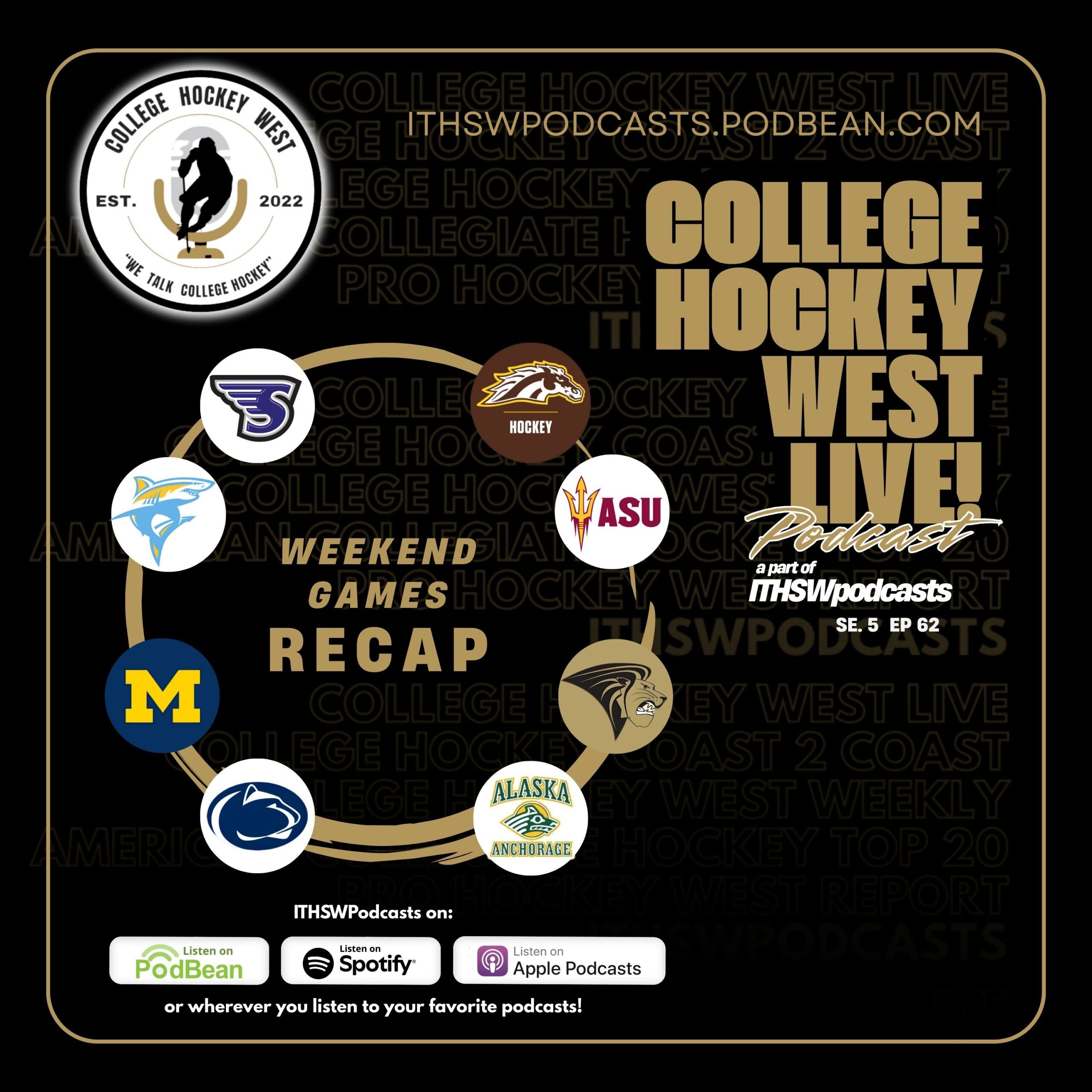 College Hockey West LIVE!  Se 5  Ep 62  Feb 15, 2026