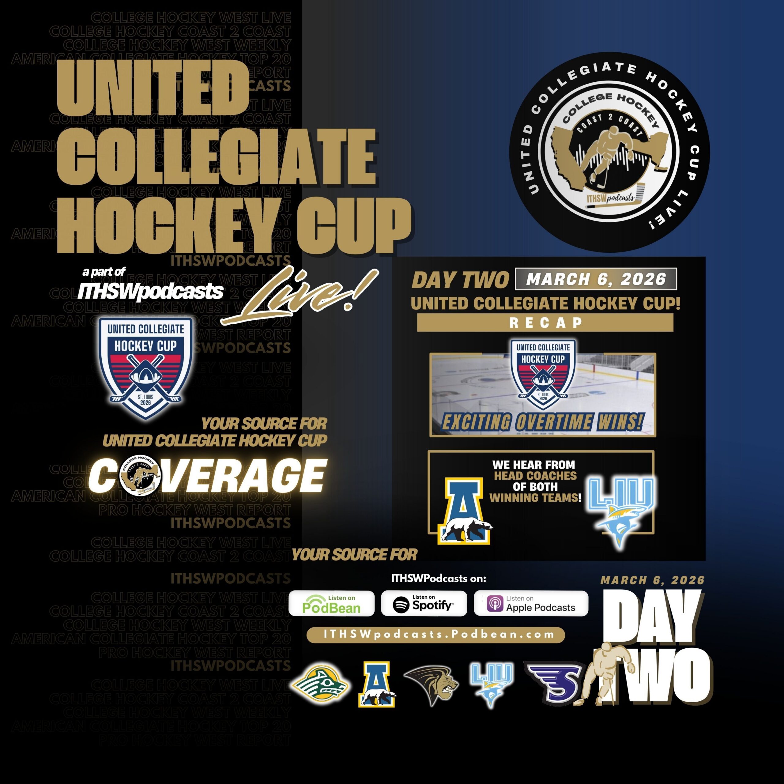 United Collegiate Hockey Cup  Day Two   March 6, 2026