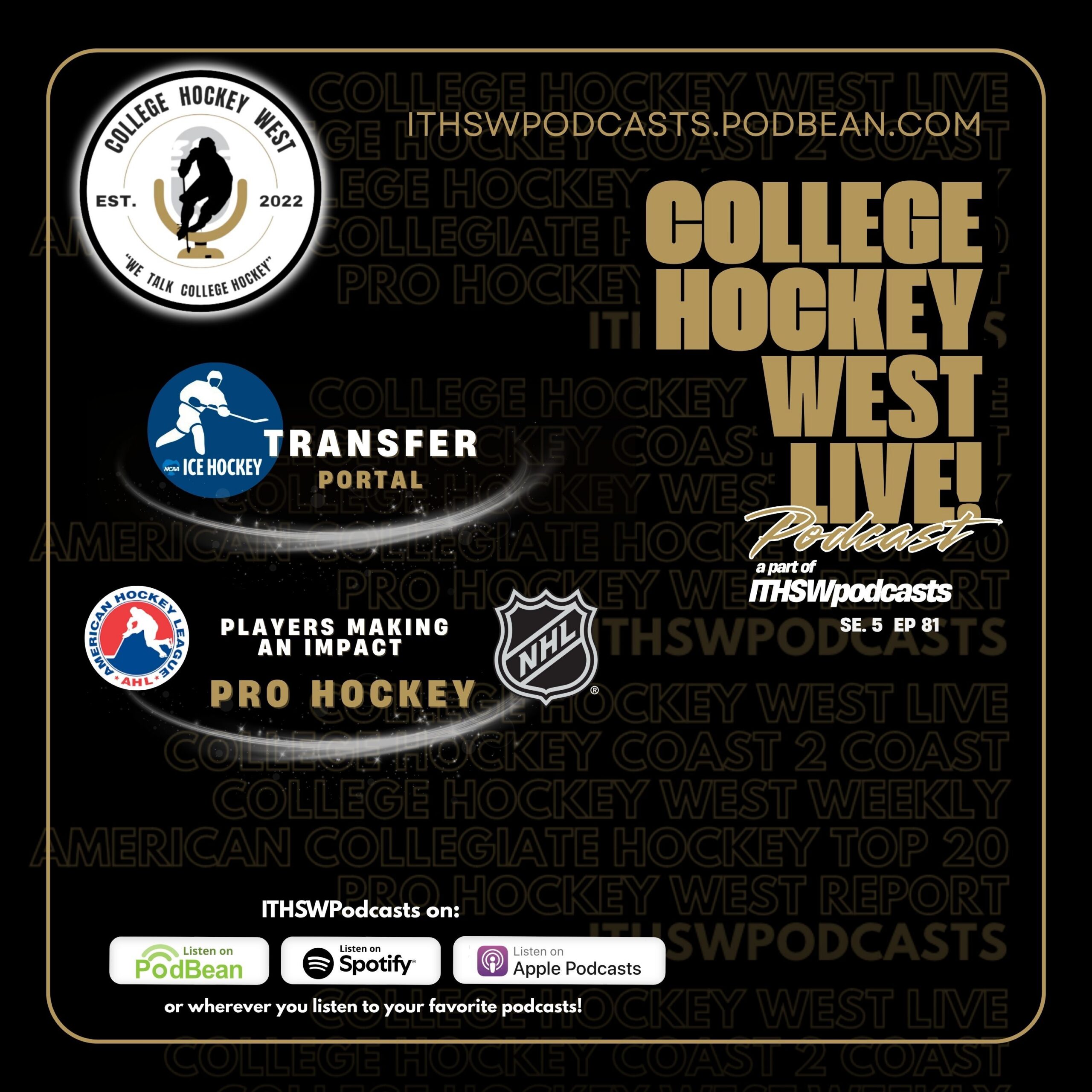 College Hockey West LIVE!  Se 5  Ep 81  April 19, 2026