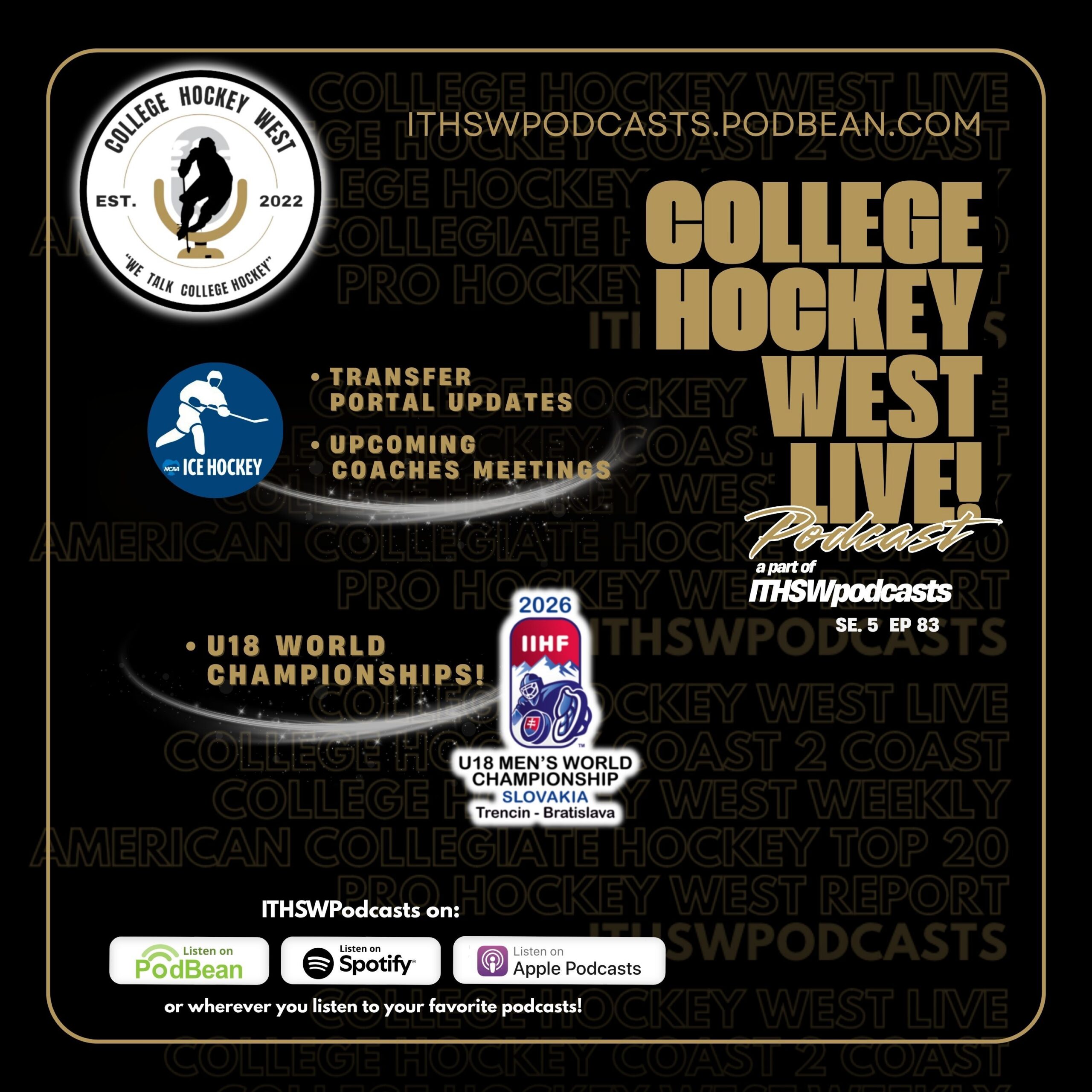 College Hockey West LIVE!  Se 5  Ep 83  April 26, 2026