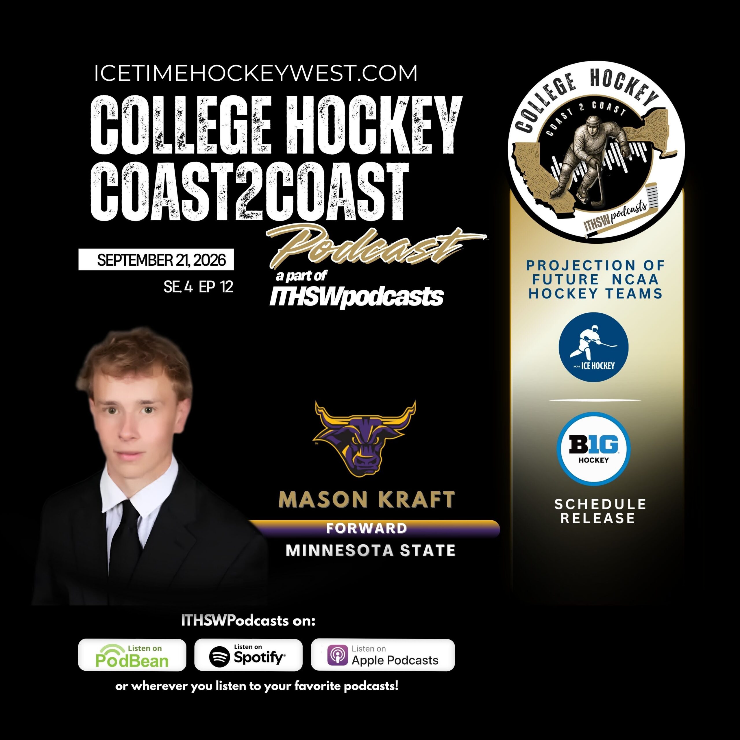 NCCA Projections; Big Ten Schedule Release; Minnesota State’s Mason Kraft